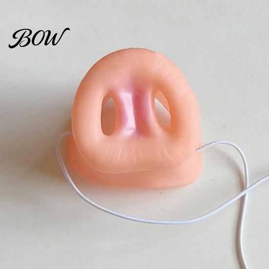 Stage Performance Prop Realistic Pig Nose, Soft Snout Nose Masque with Elastic Festival Masquerade Band, Animal Costume Accessories for Halloween