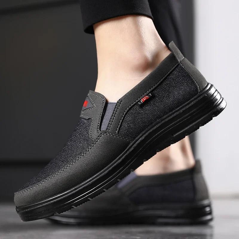 Men Casual Shoes Canvas Shoes Wear-resistance Non-slip Mens Loafers Breathable Comfort Driving Shoe Zapato Hombre