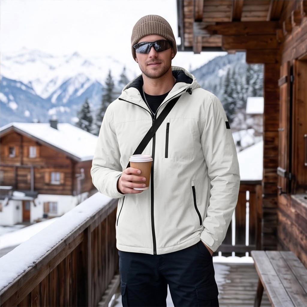 Men's Winter Cotton Padded Jacket for Outdoor Hiking and Mountaineering Sports