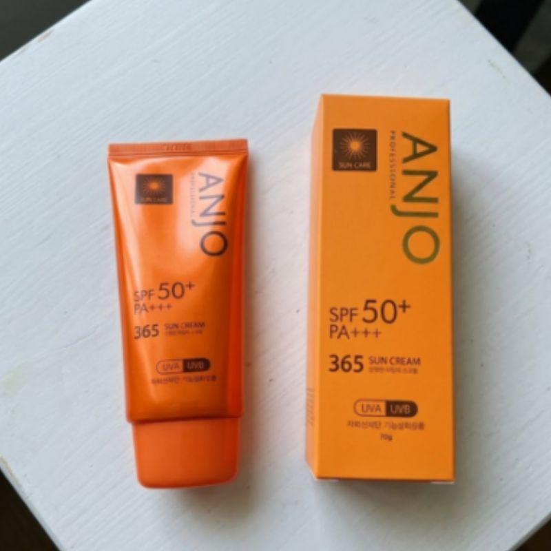 ANJO Professional 365 Daily Sunscreen SPF50+ PA+++ 70g – Lightweight UV Protection Cream for Smooth & Hydrated Skin