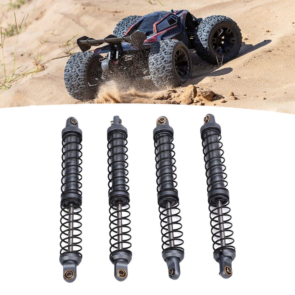 4Pcs 1Celsius10 Model Car Dual Spring Shock Damper Alloy 1Celsius10 RC Dampers with 8 Spare Springs 120mm