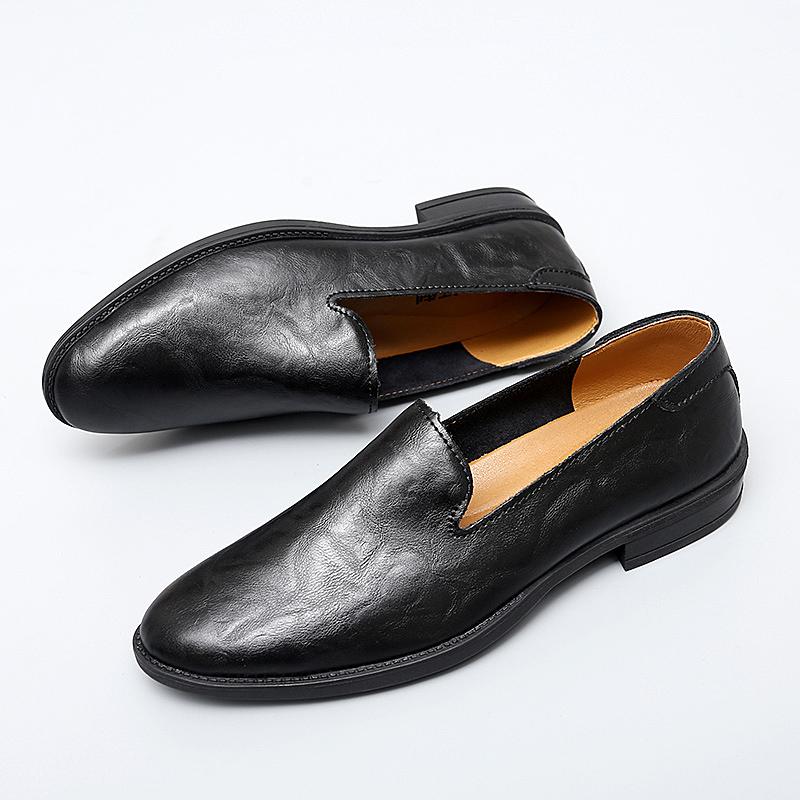 Genuine Leather Loafers Mens Design Moccasin Fashion Slip on Flats Comfy Casual Shoes Handmade Male Boat Footwear Driving Shoes