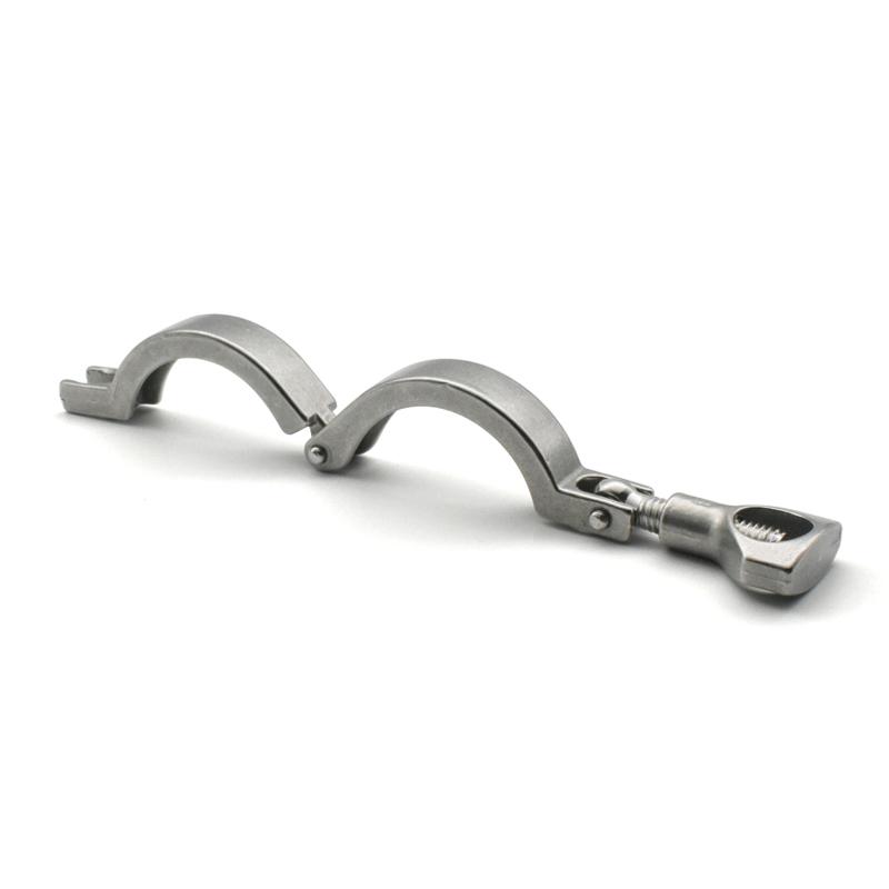 Abrazadera de Tres Clips Sanitaria de 1.5"-4", Acero Inoxidable SS304 Manga de Abrazadera de Trébol Accesorios de Conexiones de Anillo Sanitario.