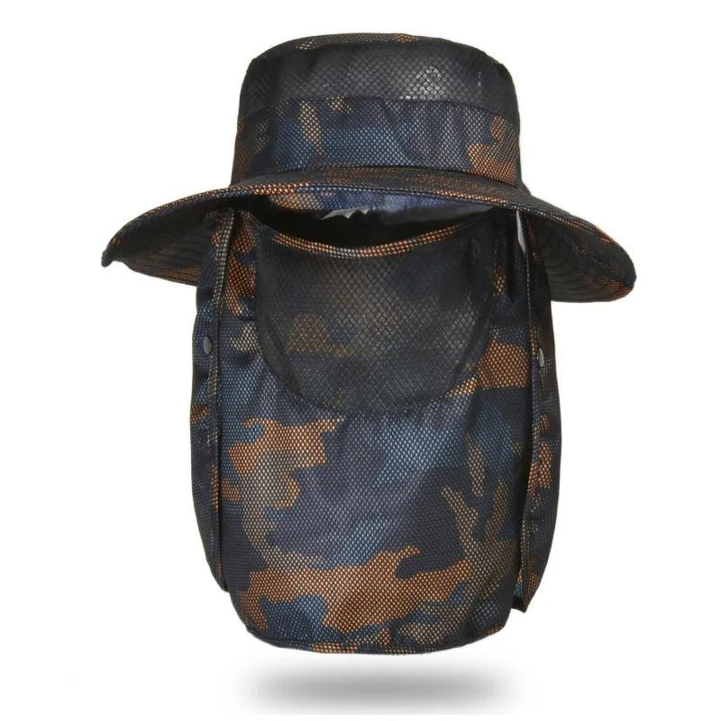 

Men s Summer Outdoor Breathable Fishing Hat,Polyester Fabric Neck Shade Sun Protection Sporty Design,For Men Fishing Casual Wear помаранчевий