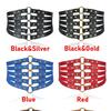 Fashion Self Tie Wide Belts Belt Elastic Slim Corset Body Shaper Black Faux Leather Retro Punk Rivet