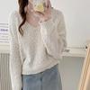 2023 Early Autumn V-Neck Chunky Knit Sweater - Women's Slim, Casual, and Simple Design