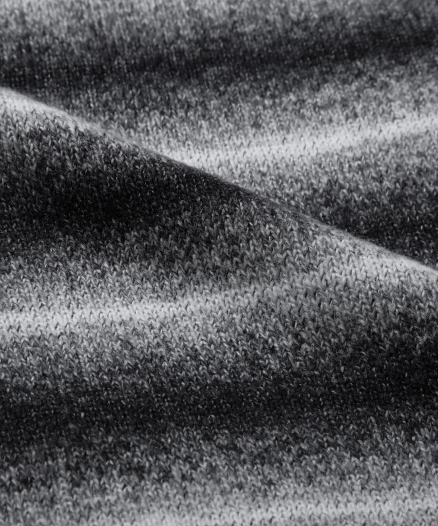 TRILLION Washable Gradient Stripe Crewneck Knit_Black
