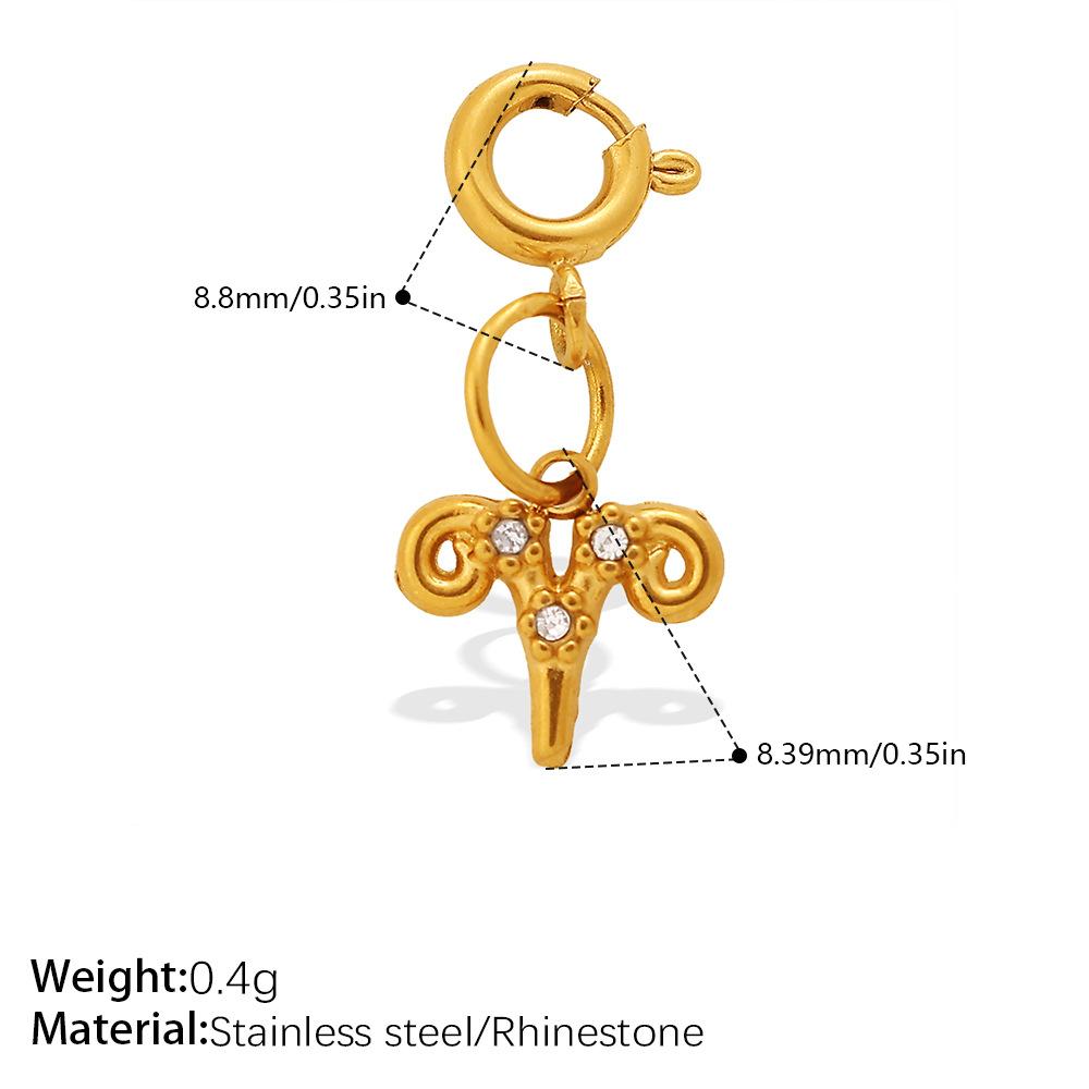 Light luxury, wind-set diamonds twelve constellations jewelry buckle pendant DIY bracelet necklace shoe accessories