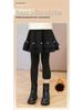 Girls' Fleece-Lined Skirt Leggings - Thickened Two-Piece for Autumn & Winter