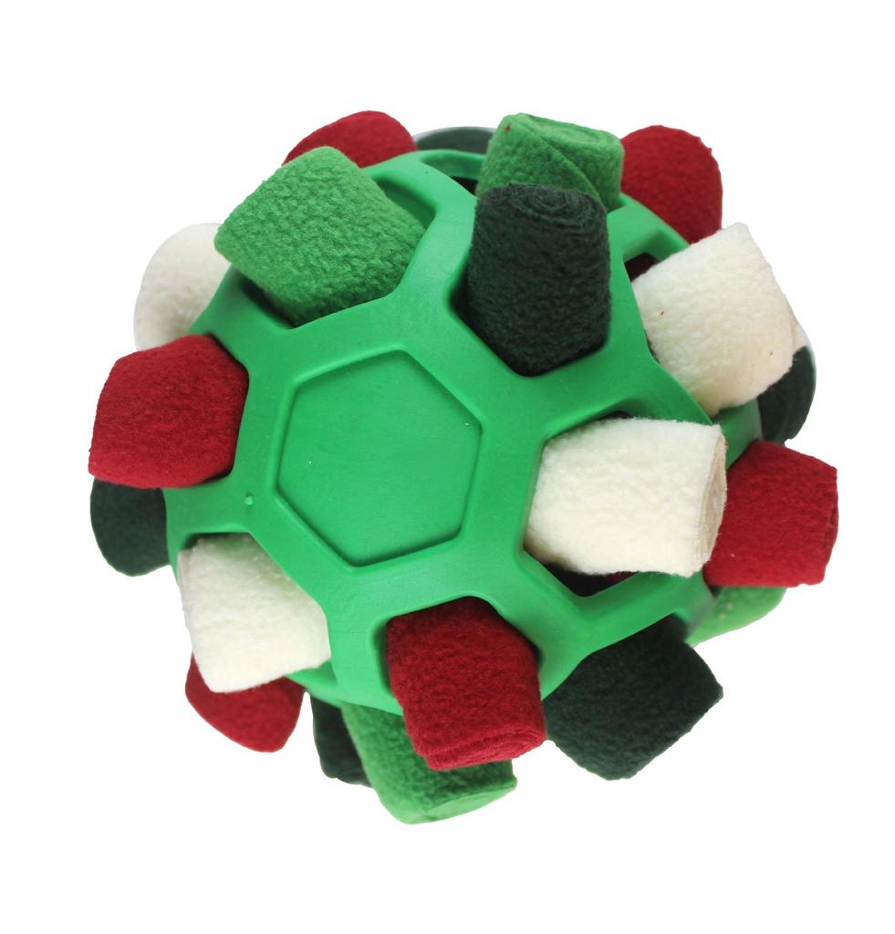 Interactive Dog Puzzle Toy, Sniffing Ball for Hiding Treats, Mental Stimulation Chew Toy for Anxiety Relief, Slow Feeder Rubber