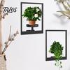 Vertical Plant Holder Picture Frame Wall Heavy Duty Metal Plants Display Stand Home Office Living Room Mount Flower Shelf Rack