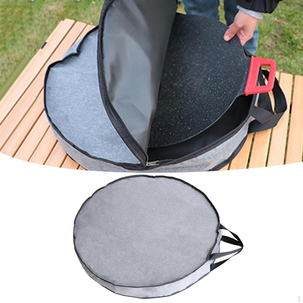Camping Skillet Bag Carry Pouch Baking Pan Storage with Handle for Picnic Hiking