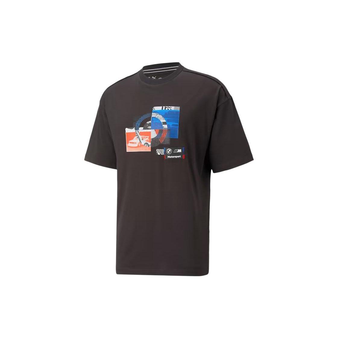 

Puma X BMW Dare To Logo Print Short Sleeve T-Shirt Men Tops Black 538116-01