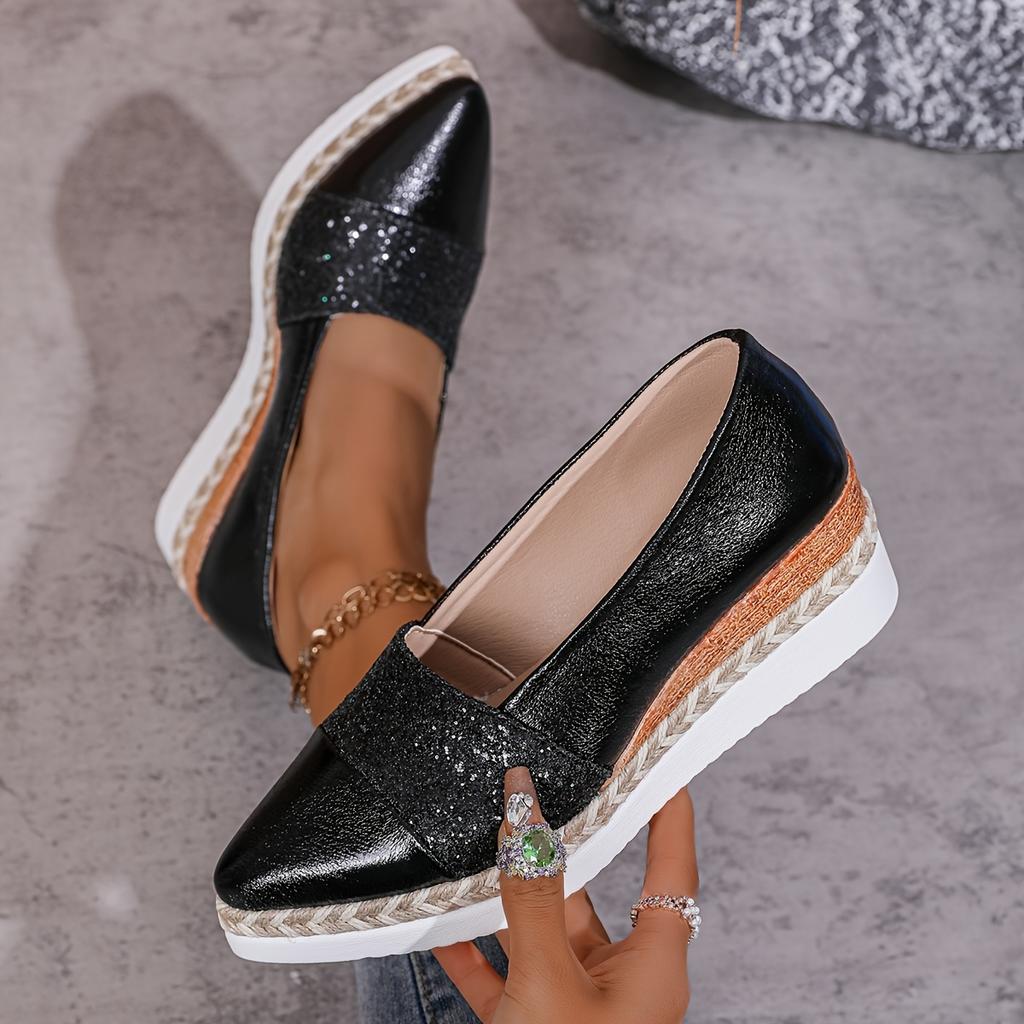 Fashion 2025 New Women Sneakers Pointed Toe Comfortable Shoes Ladies High Heels Shoes Shallow Mouth Clogs Wedge Platform Women Sneakers