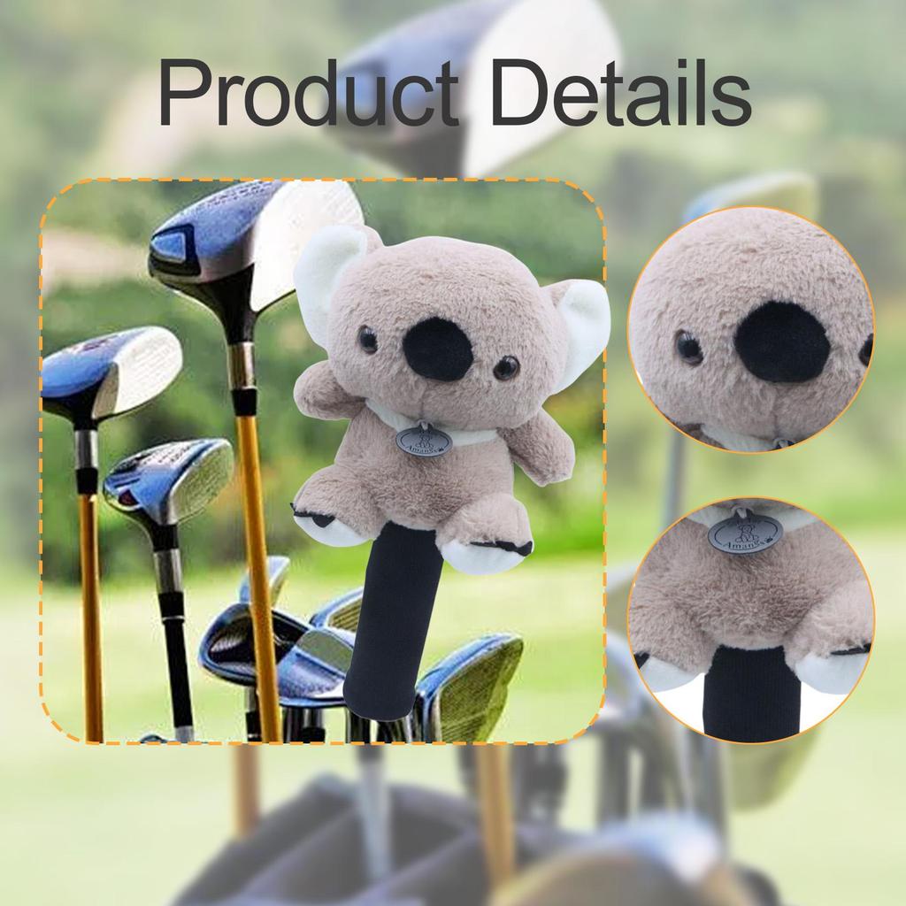 Fairway Wood Golf Club Headcover Plush Animal Cute Gift Golf Club Head Cover