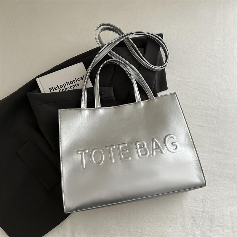 Simple Retro Large-capacity Tote Bag Women's 2025 Autumn New Casual Fashion Shoulder Bag Class Commuter Bag