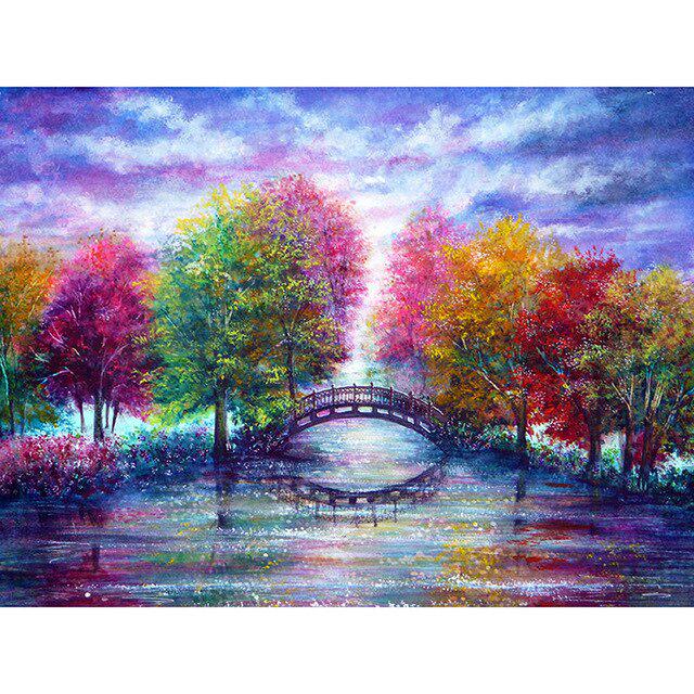 DIY 5D Diamond Painting Waterfall Landscape Full Round Rhinestone Diamond Embroidery Cross Stitch