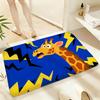 Soft Absorbent Non-Slip Rug Giraffe Art Mat Floor Mat Home Decor Doormat Bedroom Floor Mat Shower Carpet