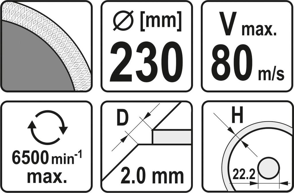 YT-59975 YATO DIAMOND BLADE 230MM FOR CERAMIC