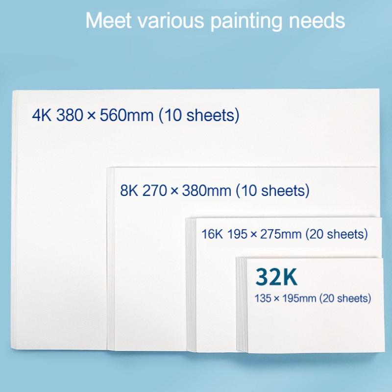 Watercolor Paper Sealing Pad 32K/16K/8K 20/25Sheet 300gsm for Drawing School Supplies Professional Square/Round Watercolor Paper