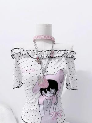 Kawaii T-shirt Chic Subculture Japanese T Shirt Women Casual Y2k Crop Top Outwear Tees for Girls Harajuku Outwear Korean Fashion