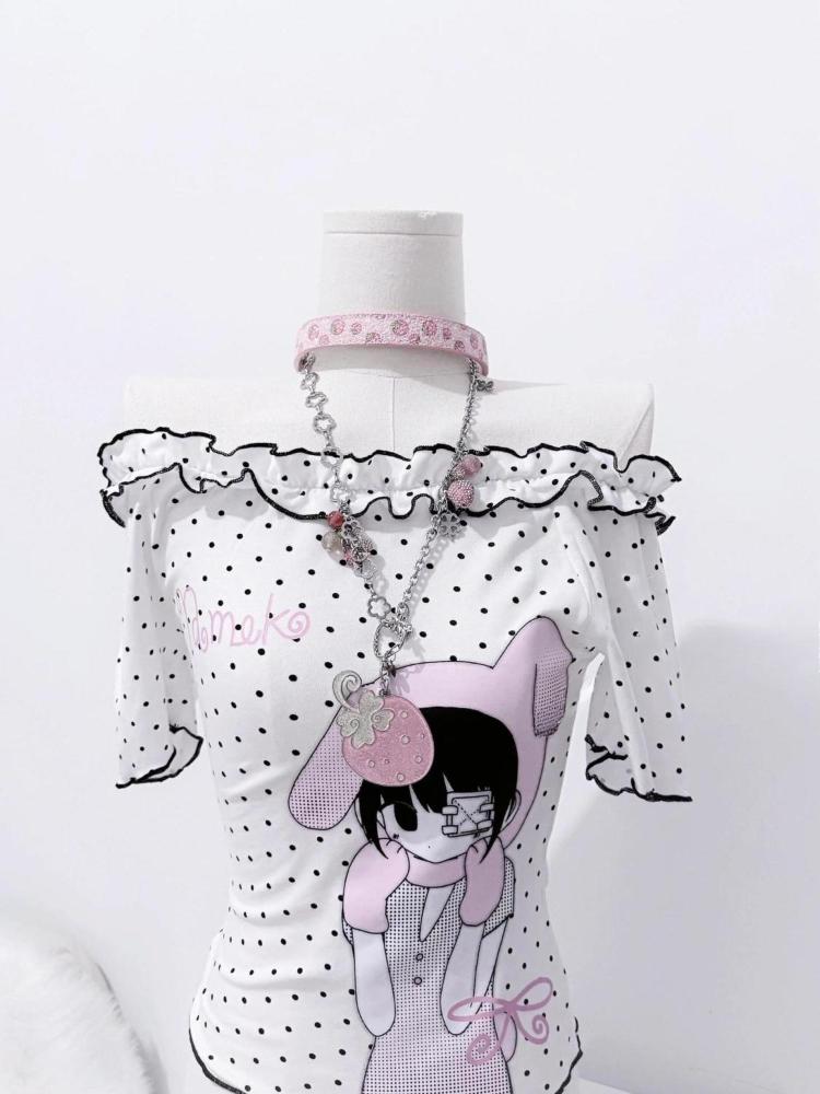 Kawaii T-shirt Chic Subculture Japanese T Shirt Women Casual Y2k Crop Top Outwear Tees for Girls Harajuku Outwear Korean Fashion