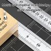 Professional Woodworking Measuring Tool Multifunction Graduated Scale Ruler Corrosion Resistant Design