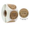 1inch Thank You Stickers, Handmade With Love Stickers, Round Labels for Golden Font,Decorative Sealing Labels,500 Labels Per Roll