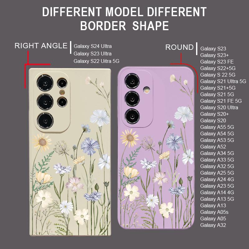 Blumengedrucktes Lanyard-Case für Samsung Galaxy S25 Ultra S24 S23 S22 Plus S21 FE A15 A16 A35 A36 A54 A55 A56 5G Stoßfestes Weiches TPU Silikon Case