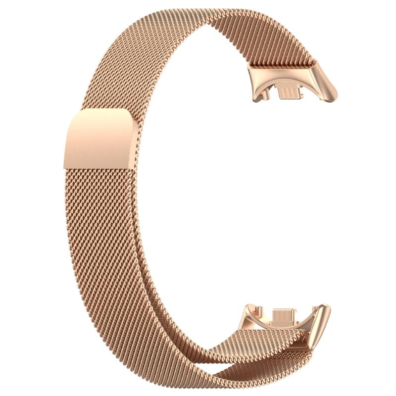 Suitable for Mi-Band 8 Smartwatch Adjustable-Band Strap Stainless Steel Wristband Bracelet Wear-resistance Milanese-Loop