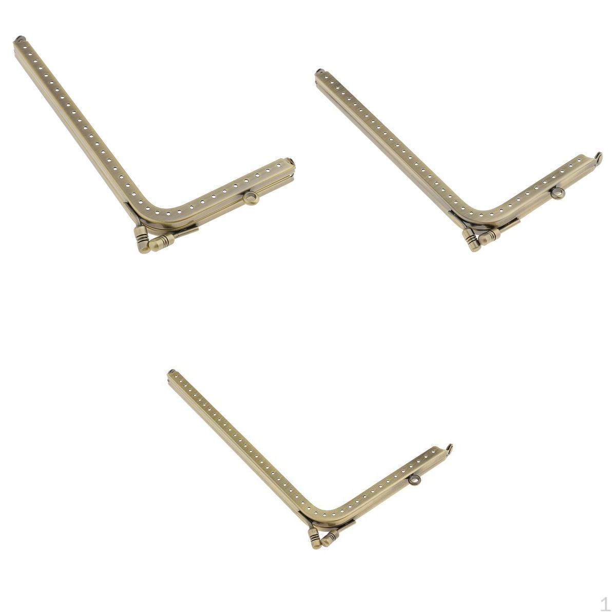 

3 штуки Металлические L-образные рамки для изготовления сумок-кошельков из бронзы с застежками-поцелуйчиками