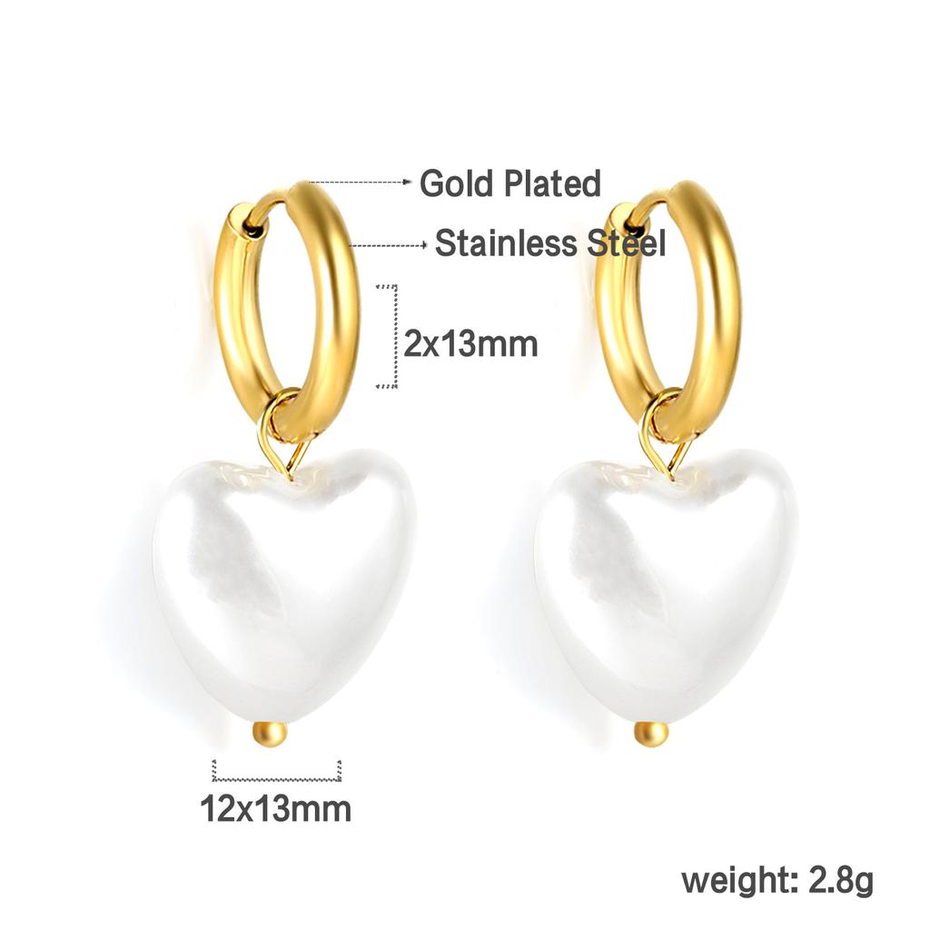 Elegant Baroque White Pearl Earrings Fashionable High-End Pearl Jewelry