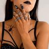 Dark Skull Ring Set Punk Spider Serpentine Ring Set Halloween