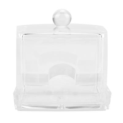 Dispensator Acrilic Transparent pentru Bețișoare de Bumbac Cutie de Depozitare Suport Birou Cutie pentru Cosmetice Machiaj