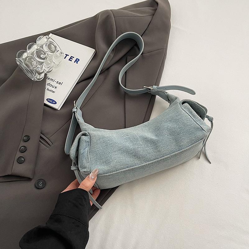 Fashion Red Soft Leather Commuter Bag Women's New Spice Girl Style Versatile Underarm Bag Shoulder Bag