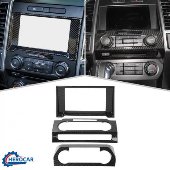 Central Console Control GPS Volume Panel Cover Trim For Ford F150 2015- ABS