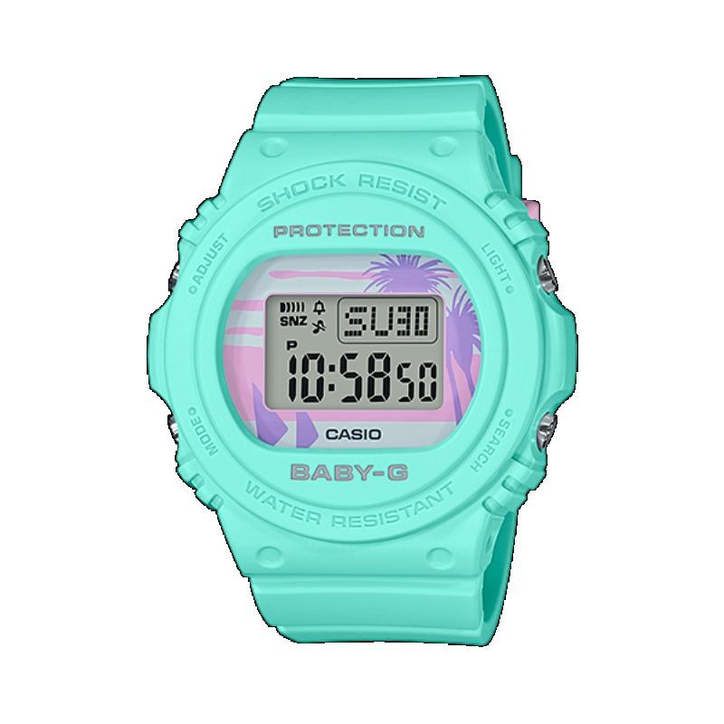 

Casio Men s Resin 200M Water Resistant Shock Resistant Alarm Quartz Watch BGD-570BC-3 зелёный