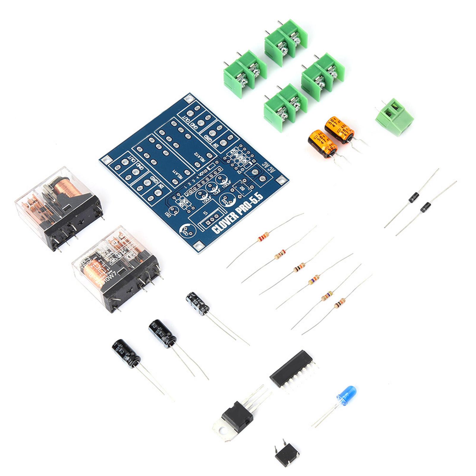

AC 12 24V Dual Relay Voltage Regulator Speaker Protection Board Module DIY Kit