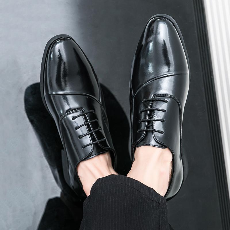 Herren Klassische Formelle Schuhe mit Doppelschichtleder Schnürschuhe Business Büro Derby Schuhe Herren Bankett Gesellschaftsschuhe Größe 38-46