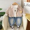 Kids Casual Long-Sleeve Set, Comfortable Daily Wear Outfits