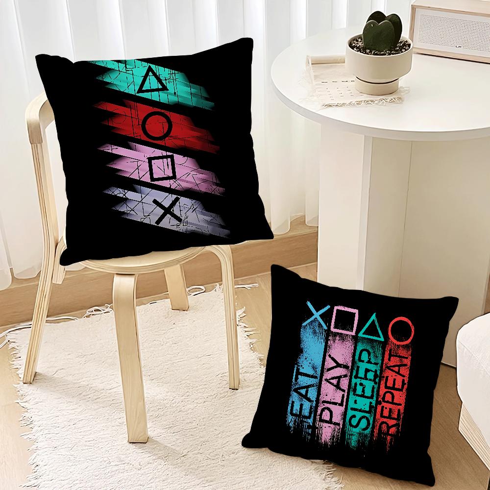 Cool P-PlayStation Fashion Gamer Cushion For Bedroom Car Coffee Shop Room Soft and Living Room Sofa Decorative Pillow Cover Case