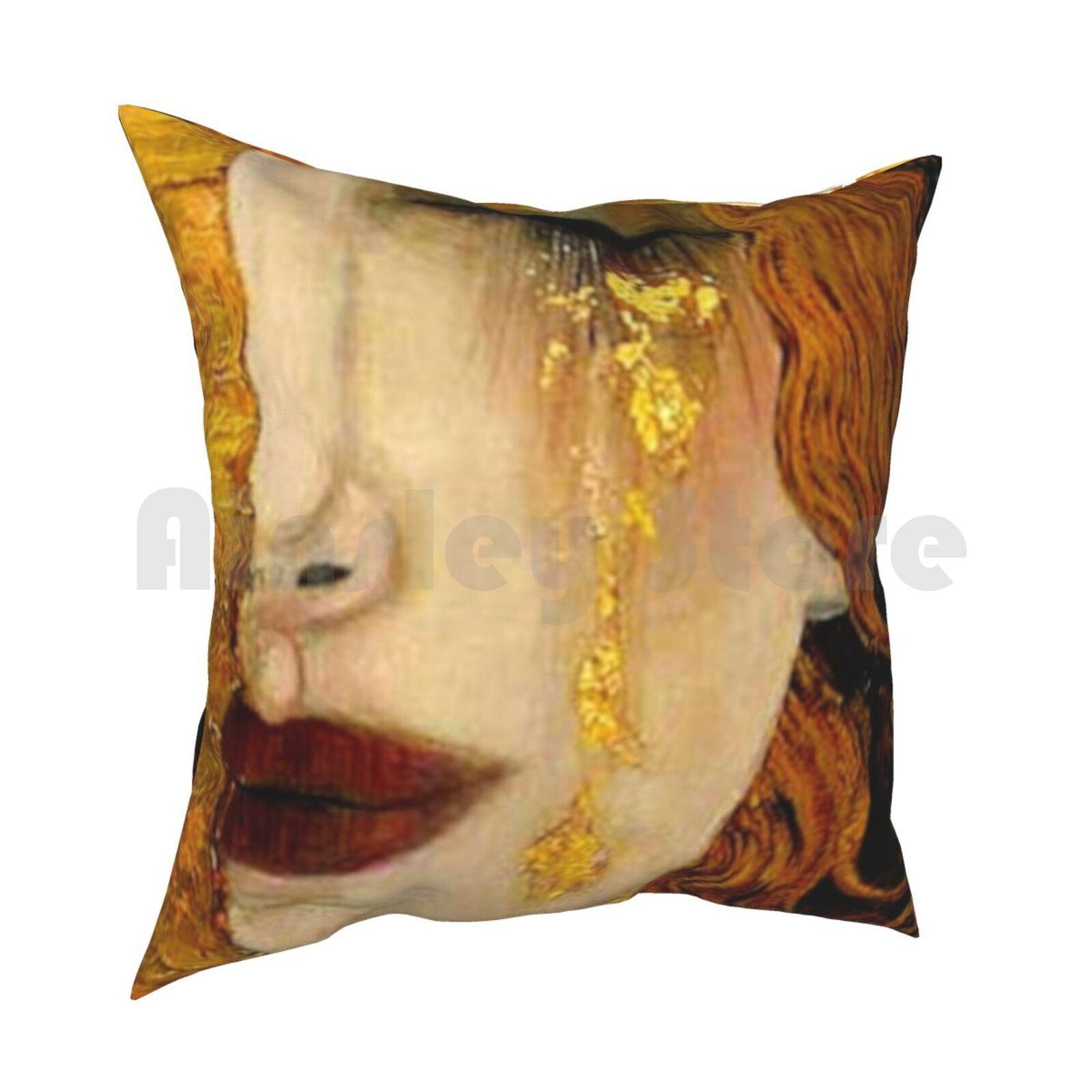 Tears By Gustav Klimt Art Nouveau Symbolism Pillow Case Printed Home Soft Throw Pillow Tears By Gustav Klimt 30x30cm 12x12in