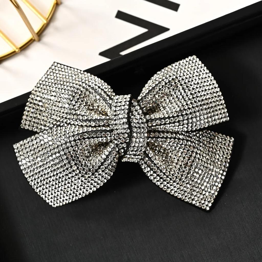 Neue Glitzernde Strass Schleife Haarnadel Haar Accessoires Mode Haarspangen für Damen Mädchen Vintage Spangen Pferdeschwanzhalter Kopfschmuck