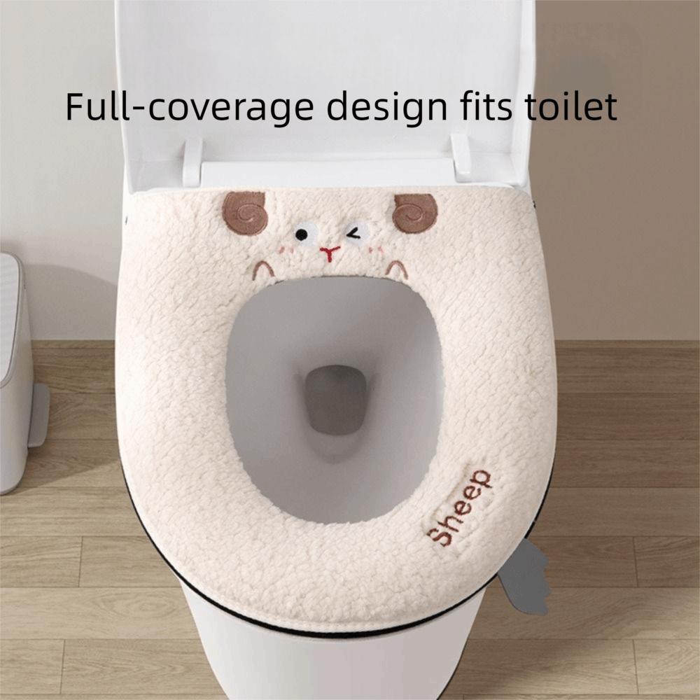 Warm Velvet Toilet Seat Thickened Toilet Seat Cushion Comfortable Toilet Seat Cover Winter