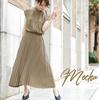 Women Sleeveless Stand Collar Dress Chiffon Pleated Midi Dress High Waist Slim Fit Solid Color Japanese Commuter Dress