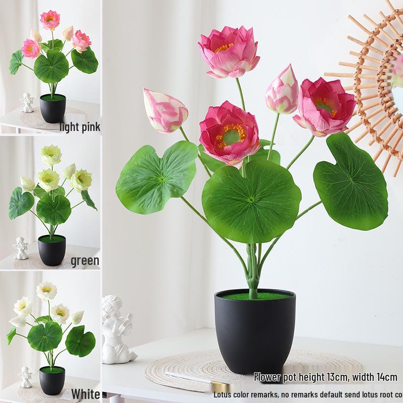 Artificial Lotus Pond Decor: Single Display for Living Room, Photo Props, or Landscaping