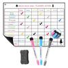 A3 Magnetic Erasable Monthly & Weekly Planner Whiteboard Set for Refrigerator
