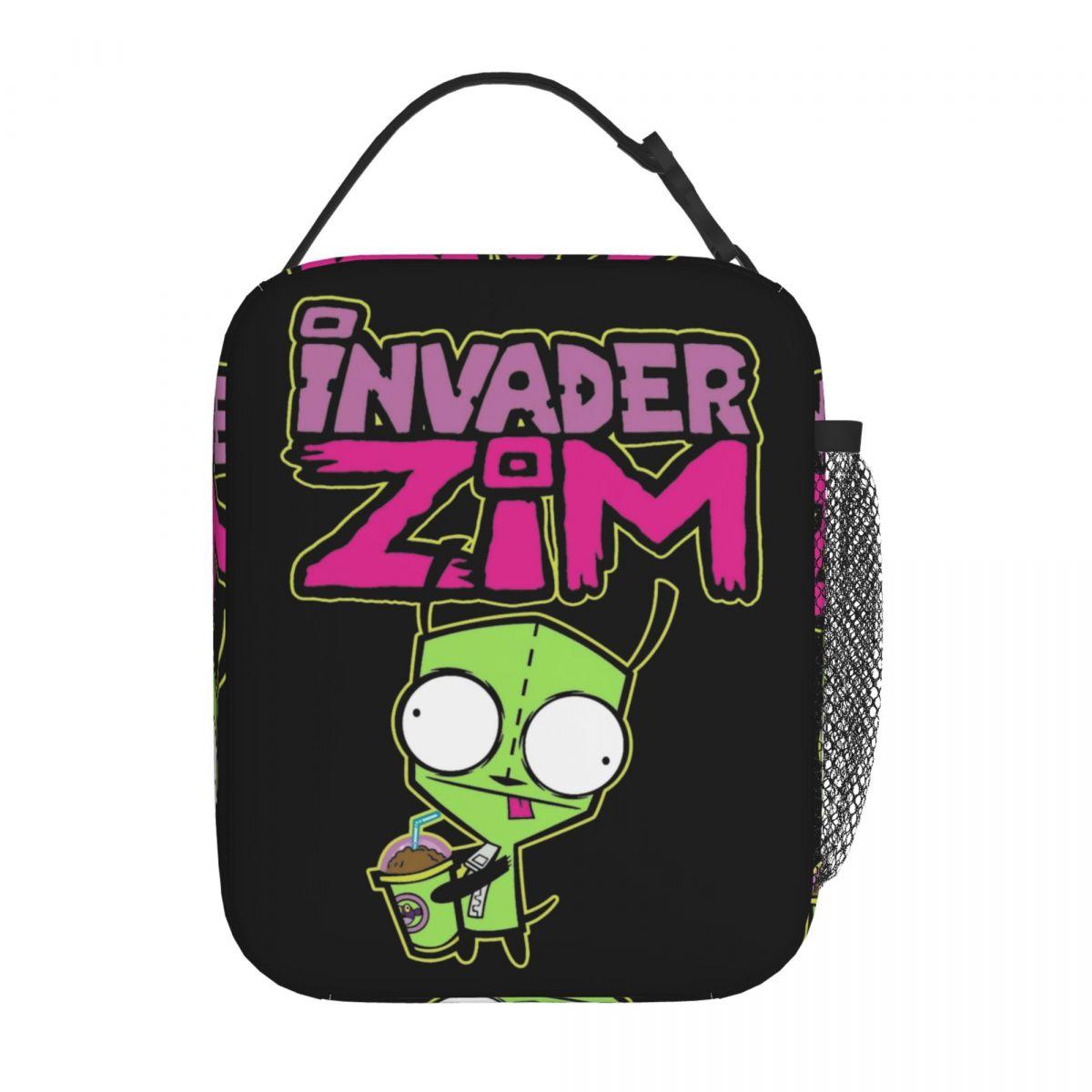 Invader Zim GIR Snacking Portrait Insulated Lunch Bag Cooler Meal Container Leakproof Tote Lunch Box Girl Boy School Outdoor One Size