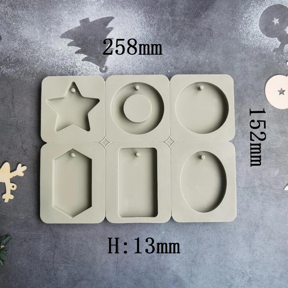 

Top Quality 1PC DIY Silicone Clay Aromatherapy Tablets Molds Crafts Hanging Ornaments Wax Molds Flower Soap Mold Craft