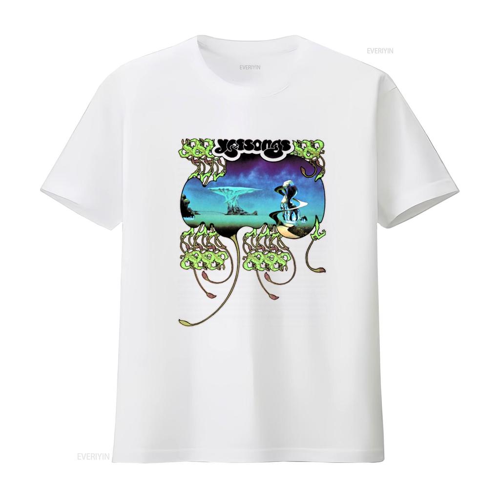 Yes Band Yessongs Album Cover Live 1973 Rare Vintage Casual Streetwear T Shirt Vintage Washed Streetwear Versatile Homme